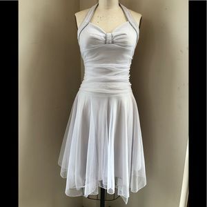 Silver halter top dress